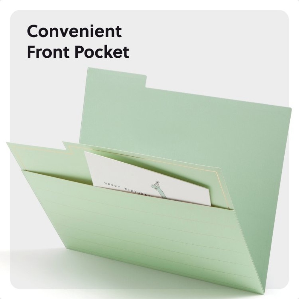 U Brands Paper Folder 9ct File Folders with Pockets Soft Pastels for Home Office